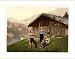 FRAMED - Champéry a woman of Champéry Valais Alps of Switzerland, c. 1890s