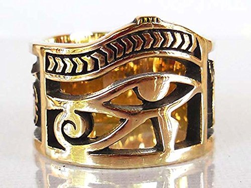Eye of Horus Ring All Size Style Heavy Biker Harley Rocker Men's Jewelry (Br-019)