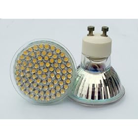 8 X GU10 80 LED CLUSTER LOW ENERGY SAVING LIGHT BULBS WARM WHITE ** HIGH POWER OUTPUT FOR REPLACING 40 - 50W HALOGEN **