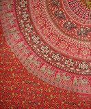 Powerloom Cotton Sanganeer Tapestry Red-#SS050-07
