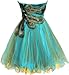 Metallic Peacock Embroidered Holiday Party Homecoming Prom Dress