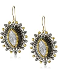 Miguel Ases Mother-Of-Pearl and Swarovski Starburst Earrings