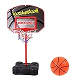 Holy stone 室内・屋外兼用 バスケットボール スポーツセット 3段階調整可能な知育おもちゃ バスケ用 ゴールとボール 家族で sy220V