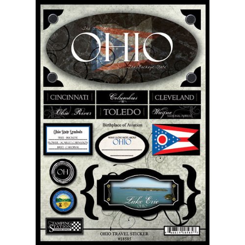 Scrapbook Customs - United States Collection - Ohio - State Cardstock Stickers - Travel