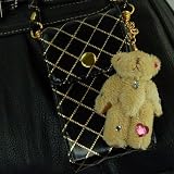 フワフワクマちゃん付☆携帯電話・タバコケースに♪オシャレなデザイン♪キルトタイプマルチケース♪