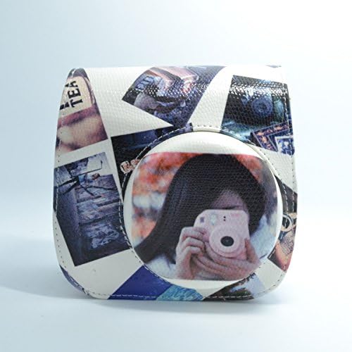 PU Leather Case Shoulder Bag for Fujifilm Instax Mini 8 Fuji Film Camera (Monroe)