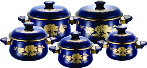 Induktionsgeeignetes Emaile-Kochtopfset (10-Teilig 