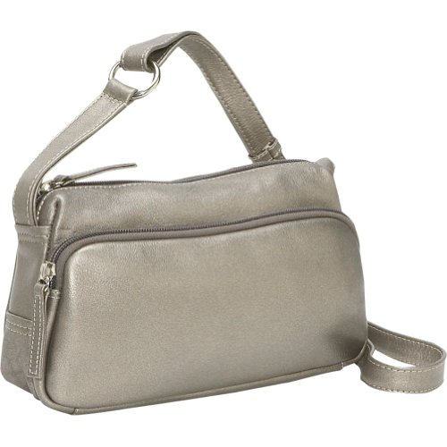 Derek Alexander Leather Small Twin Top Zip Handbag