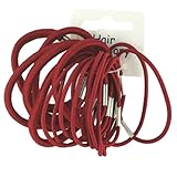 Set of 18 Burgundy Mixed Thin and Thick Hair Elastics Bobbles Hair Bands