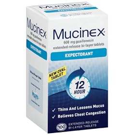 Mucinex Expectorant, Bi-Layer Tablets, 100-Count Bottle by Mucinex