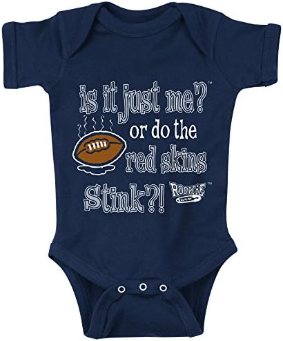 Rookie Wear by Smack Apparel Dallas Football Fans. is it Just Me or Do The Redskins Stink!? Navy Onesie (NB-18M) or Toddler Tee (2T-4T)