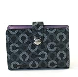 NEW AUTHENTIC COACH WAVERLY CC MEDIUM ID WALLET (Black/Silver)