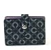 NEW AUTHENTIC COACH WAVERLY CC MEDIUM ID WALLET (Black/Silver)