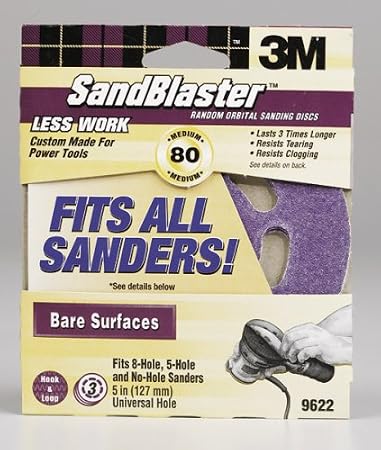 3M 3PK 5" 80G Sand Disc Sandblaster 9622