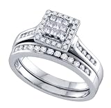 0.50CT-DIA INVISIBLE BRIDAL SET