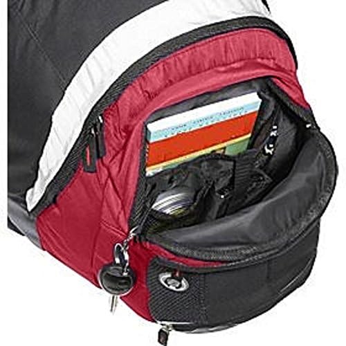 Double Compartment Backpack School Bag Red and Black