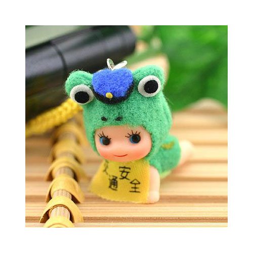 (QP限定品)無事かえる交通安全キューピー根付