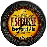FISHBURNE 'S Beer and Ale Cascading Pub Wall Clock