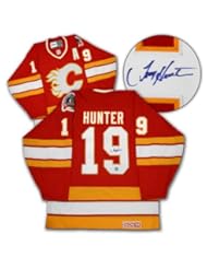 AJ Sports World HUNT132000 TIM HUNTER Calgary Flames SIGNED 89 Stanley Cup JERSEY