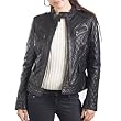 Cruzer Women's Quilted Lambskin Leather Motorcycle Jacket - Misses & Petite