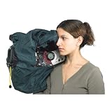 Kata RC-1 Pro Rain Cover for a full sized camcorder with the battery and lens installed.