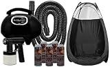 Black Sunless Spray & Solution Tanning KIT with TENT Machine Heat Airbrush Tan