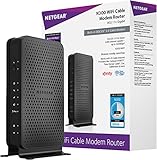 1 X NETGEAR N300 Wi-Fi DOCSIS 3.0 Cable Modem Router (C3000)
