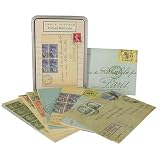 Ephemera Vintage Letters Cavallini Carte Postale tin of 18 assorted postcards (all different)