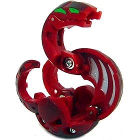 Bakugan B2 New Vestroia LOOSE Single Figure Pyrus Nova 12 (Red) Abis Omega (Battle Damaged)
