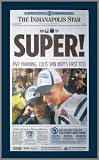 Indianapolis Colts - Super - Manning - Super Bowl 41 XLI - Wood Mounted Newspaper Print