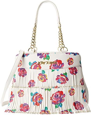 Betsey Johnson On The Fringe Satchel Top Handle Bag, Floral, One Size