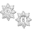 14K White Gold Diamond Earring Jackets - 1.20 Ct.