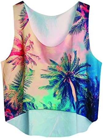 Groupstars Women Coconut Sexy V-Neck Vests Crop Top