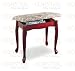 Coaster Queen Anne Style Vanity Stool with Storage, Cherry Wood Finish