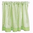 Tadpoles Classic Green Gingham Rod Pocket Window Valance