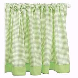 Tadpoles Classic Green Gingham Rod Pocket Window Valance