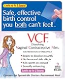 VCF Dissolving Vaginal Contraceptive Films - 9 CT (Pack of 4)