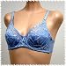  : Venus 2 Pack $84 BLUE Lace Mesh Sheer Bra #2351
