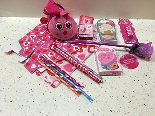 Valentine's Day Gift Box - Lip Gloss, Note Pad, Candy, Stickers