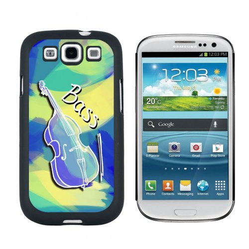 String Bass - Upright Bass Musical Instrument Music Strings Band Orchestra Snap On Hard Protective Case for Samsung Galaxy S3 - Black