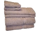 Prestige 100-Percent Egyptian Cotton With Rayon Dobby 6-Piece Towel Set, Driftwood