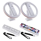 2 x STEERING WHEEL w/ Stand for Wii Remote Racing Game