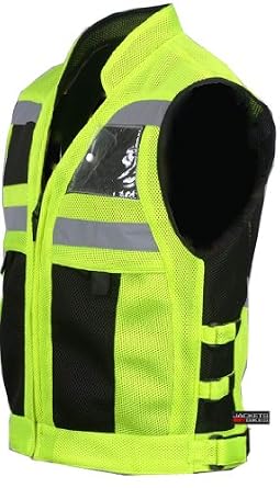 VT MOTORCYCLE GREEN REFLECTIVE VISIBILITY BASE VEST by Jackets 4 Bikes
