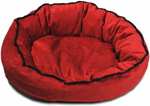 Hundebett XXL 120 x 100cm Rot – Allergikerfreundlich – Original Knuffelwuff
