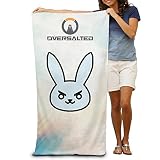 P-Jack Microfiber Beach & Travel Towel - Quick Dry, Lightweight, Absorbent, Compact Overwatch Rabbite Bath Towels For Adults & Children 31*51 In