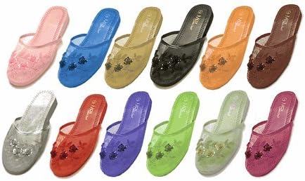 3 Pairs Assorted Mesh Chinese Slippers in Women's US Sizes