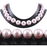 AugustinaJewelry Single Strand 18 Inch 14MM Pink Shell Pearl Necklace