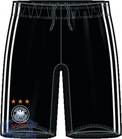 adidas Deutschland Fußball Heimshorts Kinder, schwarz
