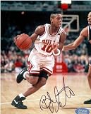 B.J. Armstrong Autographed/Hand Signed 8x10 Photo (Chicago Bulls)