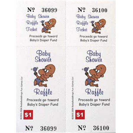 Baby Shower Raffle Tickets African American Boy
